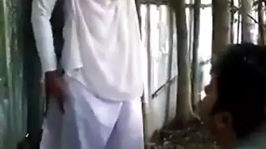 College lover outdoor