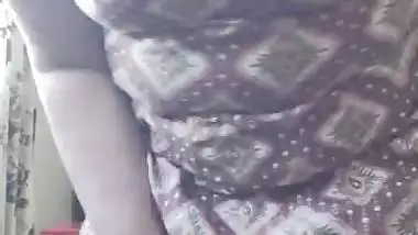 Indian aunty vacuuming