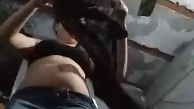 Hot Desi Aunty Stripping with Hindi Audio