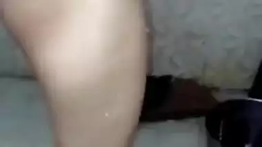 Desi soaps and washes her XXX body in the shower and puts sex wear on