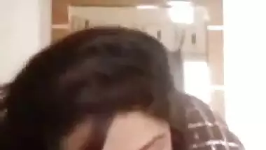 Wife’s blowjob and nude GF on video call sex