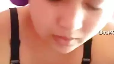 Whorey Indian comes out of shower with naked XXX body and dresses up