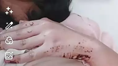 First time topless video making of hot girlfriend