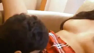 Brother licks his sister’s wet pussy in the xxx clip