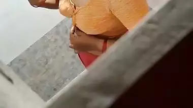 Dress change before bath by hot desi village aunty