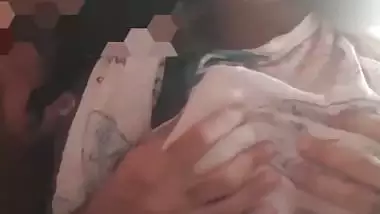 Mallu lovers selfie video with viral romantic boob press