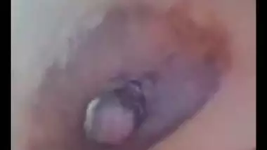 Dark nipples girlfriend video call nude show viral MMS